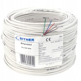   Kerek kábel riasztóhoz, telepítéshez, vezérléshez, informatikához, telekommunikációhoz YTDY Bitner 6 x 0,5