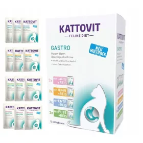   Konzerv macskáknak - Kattovit macskás diétás gastro keverék ízek 12 x 85 g