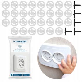   Gyermekbiztonsági biztosítás - Dugók az aljzat dugójának érintkező blokkolása x30