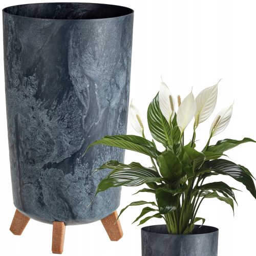  Deco4Home virágcserép 20 cm x 20 x 36,5 cm átmérője 20 cm műanyag antracit, szürke és ezüst árnyalatai