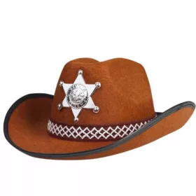   Gyermek jelmez kalap - Barna kalap cowboy a nyugati jelvényből