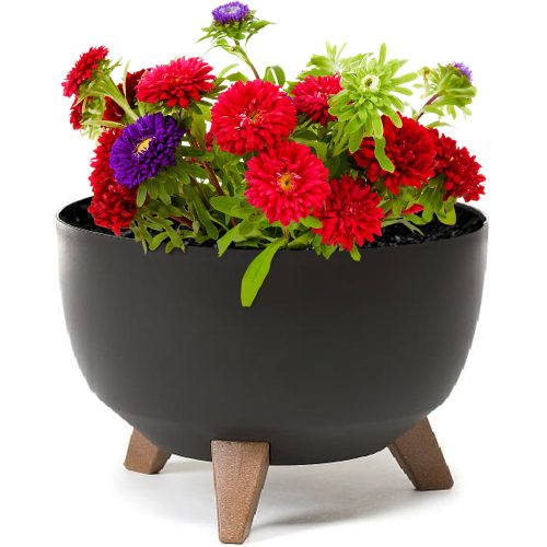  Lamela virágcserép 33 cm x 33 x 23,5 cm átmérője 33 cm műanyag fekete
