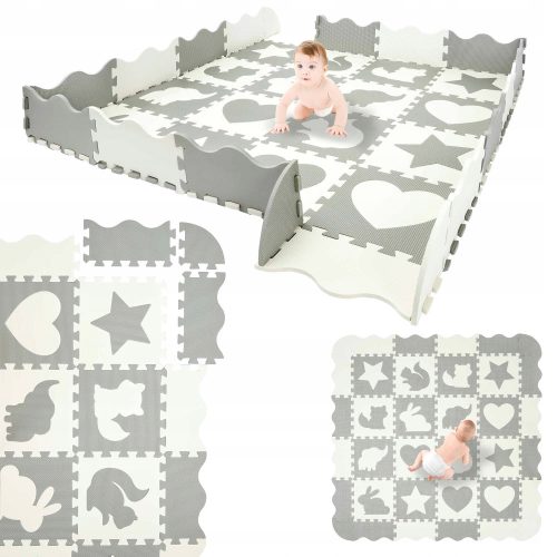 Oktatószőnyeg - Hab puzzle oktatási szőnyeg. Playpen 36pcs