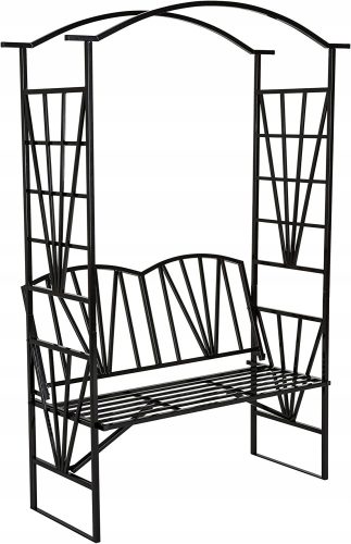 Pergola - Kerti Pergola ív egy paddal fém rózsákhoz
