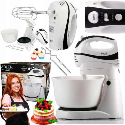 Kézi mixer - Keverő egy forgó tál Turbo 350W konyhai munkával