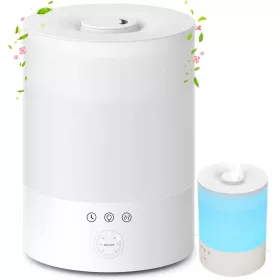   Párásító, légtisztító - Légzenéri hangjelző 2.5L RGB időzítő ágy melletti lámpa