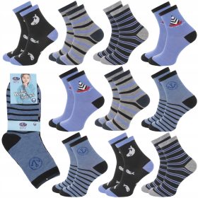   Gyermek zokni, térdzokni - 10 pamut fiú zokni 27-30 méretű