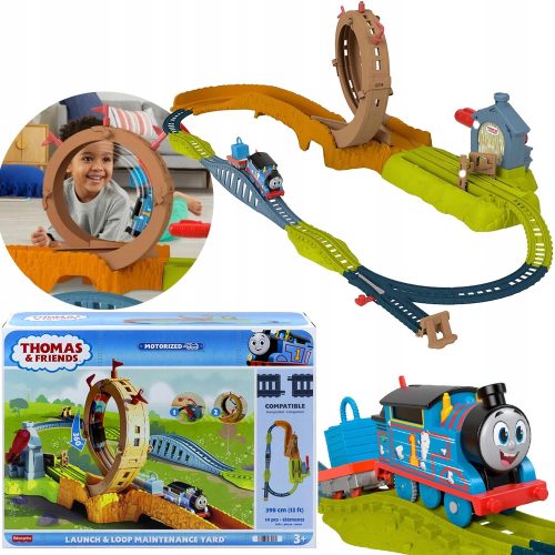 Vonat, vonatpálya - Hot Wheels Transporter + 3 autó + tartozékok karakterek