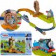 Vonat, vonatpálya - Hot Wheels Transporter + 3 autó + tartozékok karakterek