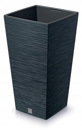  Prosperplast virágcserép 34,5 cm x 34,5 x 66 cm műanyag szürke és ezüst árnyalatú