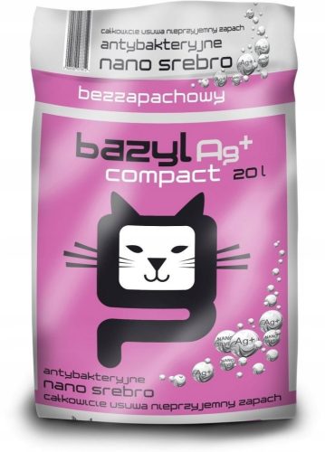 Alom macskáknak - Bentonite kavics bazil 20 l Ag+ Compact