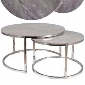    Signal dohányzóasztal, PADOK, kerek, 80 x 80 x 42 cm, szürke árnyalatok