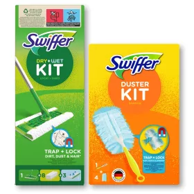   Swiffer Kit Lapos felmosó felmosó 27 cm + Swiffer Duster Kit 4 alkatrészrel