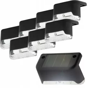   Földbe szúrható lámpa - SZETT 8 db vízálló LED-es napelemes lépcsőlámpa