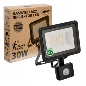  Kerti halogén - LED halogén 30 W -os mozgásérzékelővel = 180W prémium