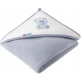   Baba törölköző kapucnival - Akuku fürdő törülköző motorháztetővel medve pamut