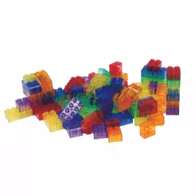    TickIt átlátszó színes kockák (90 db) / áttetsző modulblokkok (90 db)