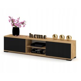   Állandó RTV szekrény fekete dąb kézműves padlás tölgy