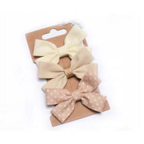   Gyermek hajcsat - Haj mandzsettagombok bézs, krémkészlet 3 db