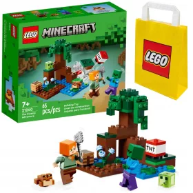   LEGO Minecraft 21240 Wetlands Adventure + LEGO papírzacskó 6315786 sárga 24x8x18 cm