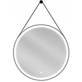   Fürdőszoba tükör - Mexen fali tükör, kör, fém keret, 700 x 700 mm