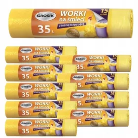   Szemeteszsákok - Szeméttáskák Penny szalaggal 35L 15 darab x 10