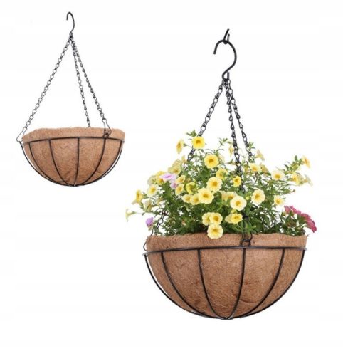  Ecarla virágcserép 44 cm x 31 x 15 cm átmérőjű 31 cm tarka fém