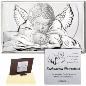   Emlékkép - Kép angyal nézve a közösség keresztségének ajándéktárgyát