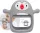 Babafogó - Smily Mia Mia Szilikon Penguin Buddy Grey 3+