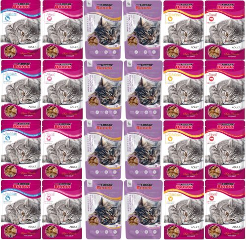  Nedves macskaeledel Super Benek Cat Tasak ízek keveréke 24x100g