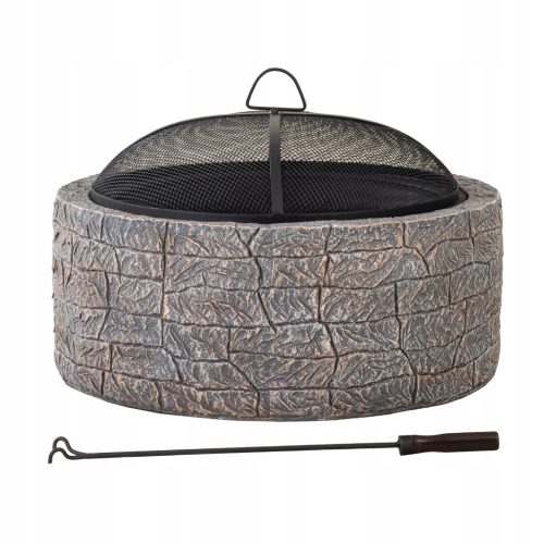  KERTI TŰZGödör utánzatú BETON GRILL 66cm ACÉL