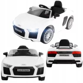    AKKUMULÁTOROS AUTÓTÁVIRÁNYÍTÓ KABRIÓLHATÓ AUDI R8 SPYDER 2.4G GYERMEKLED LÁMPÁKHOZ