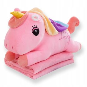   Baba takaró - Takaró párna kabalája 3in1 plüss egyszarvú xxl