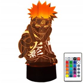  3D LED LÁMPA NARUTO UZUMAKI ANIME MANGA NINJA USB
