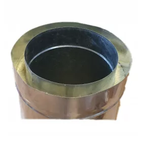   Légcsatorna - Duplafalú szigetelt cső, horganyzott fi130/180, 0,5 m hosszú