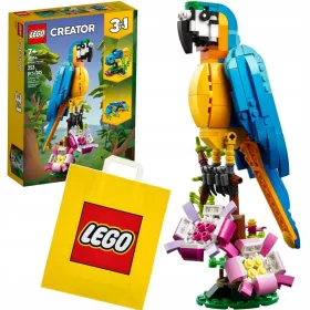    LEGO Creator 3 az 1-ben 31136 egzotikus papagáj 3 az 1-ben + VP papírtáska LEGO 6315792 közepes