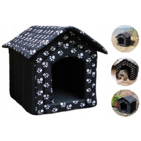  Fuks kutyaház fehér, fekete 60 cm x 57 cm