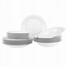   Porcelán edények - PFP vacsoraszolgáltatás Ćmielów és Chodzież BIAŁA IWONA 18 db.