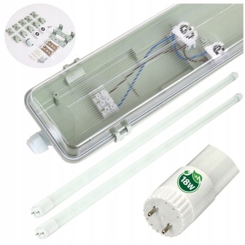 LED -lámpa hermetikus garázshoz + 2x120 fluoreszkáló lámpák