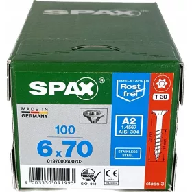  Spax facsavarok 6 x 70 mm 100 db.