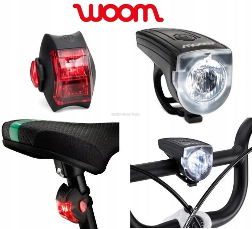 Bicikli lámpa - WOOM CYCLOPE LED kerékpár lámpák FRONT + REAR szett