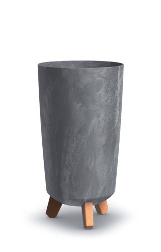  Prosperplast virágcserép 19,5 cm x 19,5 x 36,5 cm átmérő 19,5 cm műanyag sötétszürke