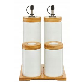   Bors, sószóró - Ambition Natural só- és borsszóró fehér, barna és bézs árnyalatokkal