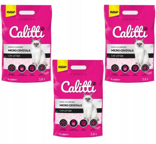Alom nyulaknak és kis rágcsálóknak - Calitti mikrokristályok ultra kicsi macska 3x 3,8l