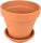  Degrea virágcserép, kerámia, terrakotta, 19,2 x 19,2 x 17,2 cm + Degrea virágcserép állvány, 16,9 cm, kerámia