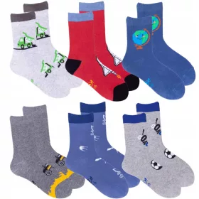   Gyermek zokni, térdzokni - 6-csomag gyermekek pamut zokni 27-30