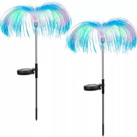   Földbe szúrható lámpa - 2x Solar Garden Lámpa LED medúza az RGB kertjéhez