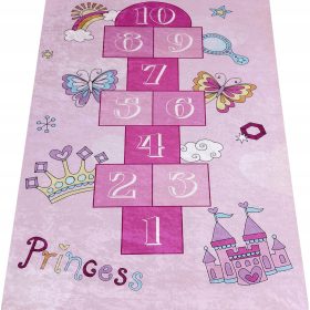   Gyermek szőnyeg - Szőnyeg 120x180 anti -slip rózsaszín egy gyermek számára