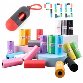   Higiéniai kellékek kutyáknak - Táska táskák a kutya ürülékhez poop 900 db +tok