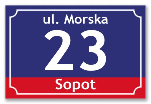 BigRzeczy házszám 30 x 20 cm